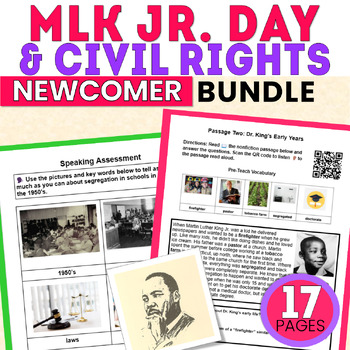 Preview of ESL Newcomer MLK Jr Day Civil Rights Bundle - Secondary ELL