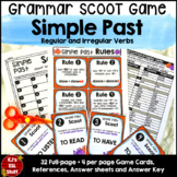 ESL ELL Past Simple Tense Verbs SCOOT Game and Task Cards