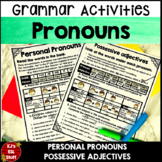 ESL ELL Personal Pronouns and Possessive Adjectives Worksh