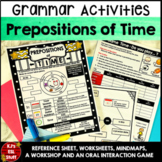 ESL ELL Prepositions of Time  In On At Worksheets and Gram