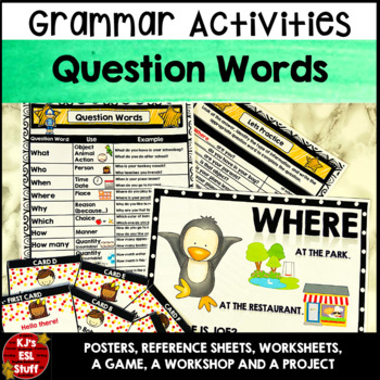 Preview of ESL ELL Question Words Posters and Worksheets