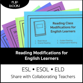 Preview of ESL ELL Reading Modifications for English Learners and Newcomer Students