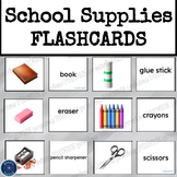 ESL/ELL School Supplies Vocabulary Flashcards