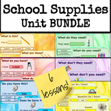 ESL/ELL School Vocabulary Unit BUNDLE Lessons 1-6 for NEWCOMERS
