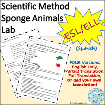 Preview of ESL ELL Scientific Method Lab Sponge Animals