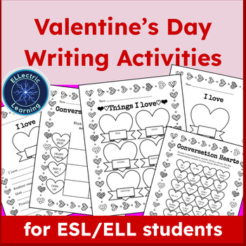 Preview of ESL/ELL/Speech Valentine's Day Writing Activities