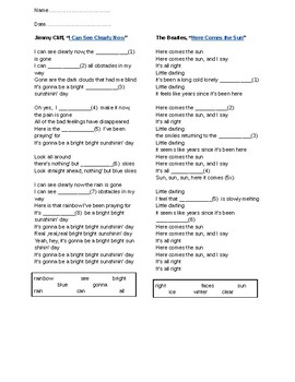 Preview of ESL ELL Weather Songs