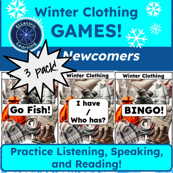 Winter Clothing Bundle ESL Vocabulary