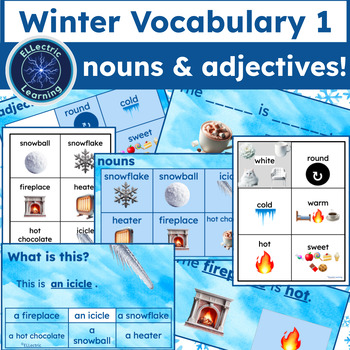 Preview of ESL/ELL Winter Vocabulary 1: Nouns & Adjectives