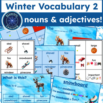 Preview of ESL/ELL Winter Vocabulary 2: Nouns & Adjectives