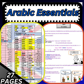 Preview of ESL ENGLISH-ARABIC ACTIVITIES!! Numbers-Cards-Coloring-Reading comprehension ...