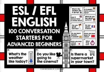 Preview of ESL ENGLISH CONVERSATION STARTERS #1