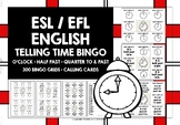 ESL ENGLISH TELLING TIME BINGO BUNDLE #1