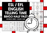 ESL ENGLISH TELLING TIME BINGO HALF PAST