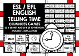 ESL ENGLISH TELLING TIME DOMINOES #3