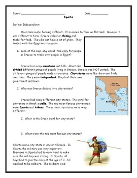 Ancient Greece Worksheet Packet By Social Studies Sheets TPT   Original 4182460 1 