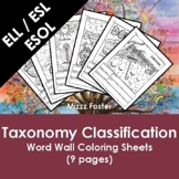 ESL / ESOL / ELL Taxonomy Classification Word Wall Colorin