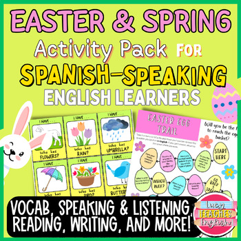 Preview of ESL Easter & Spring Activities Worksheets for Spanish Speaking ELLs + Newcomers