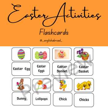 Preview of ESL Easter Young Learner Flashcards