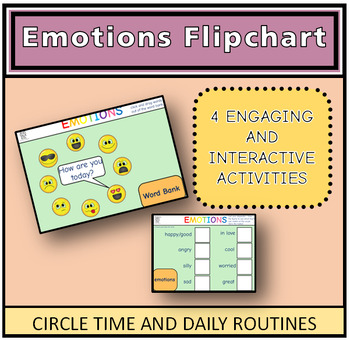 Preview of ESL Emotions Flipchart - Interactive Activities for Classroom Routines
