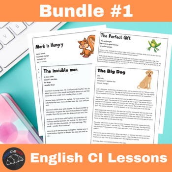 Preview of ESL Reading and Listening Story Lesson Bundle #1