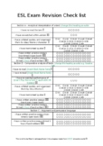 ESL English Exam Checklist