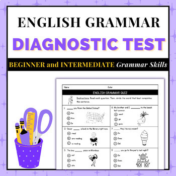 Preview of ESL English Grammar Diagnostic Test & Skills Analysis Kit: Beginner-Intermediate