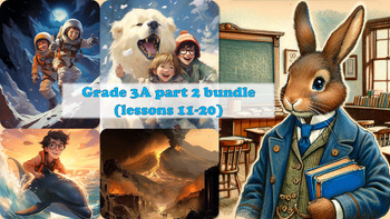 Preview of ESL English Lesson BUNDLE for Grade 3 part 2 (Lessons 11-20) MES Series