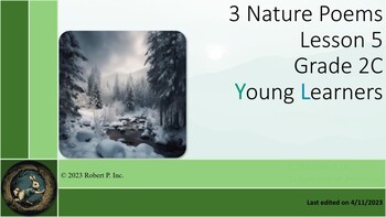 Preview of ESL English Lesson for Grade 2: '3 Nature Poems' - YL Series (Lesson 5)