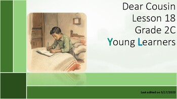 Preview of ESL English Lesson for Grade 2: 'Dear Cousin' - YL Series (Lesson 18)