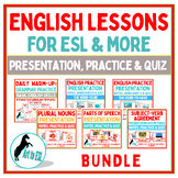 ESL English Lessons - Grammar Topics - BUNDLE