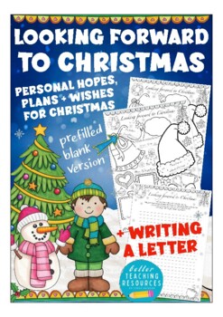 Preview of ESL / English Looking forward to CHRISTMAS fun worksheets - primary school