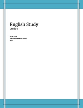 Preview of ESL English Study - Grades 5 & 6