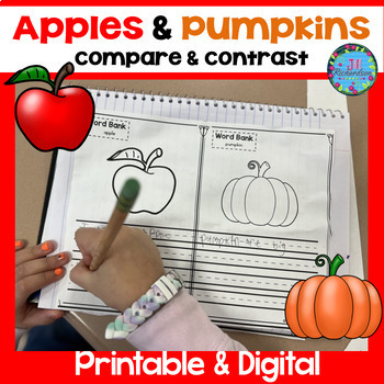 Preview of ESL Fall Activities Apples and Pumpkins Writing Print Digital