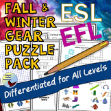 ESL Beginners Games Fall & Winter Clothing Vocabulary Puzz