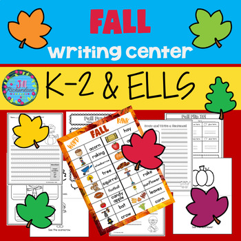 Preview of ESL Fall Writing Center Activities Preschool Kindergarten First Second Grade