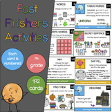 ESL Fast Finishers Activities - Seventh Grade