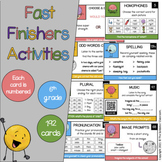 ESL Fast Finishers Activities - Sixth Grade