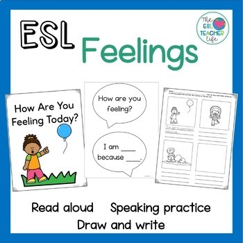 Preview of ESL Feelings Emotions Vocabulary Activities
