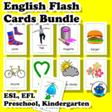 ESL English Flash Cards Bundle. Clothing, Colors, Transpor