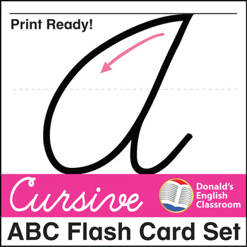 Cursive Abc Flashcards By Donald S English Classroom Tpt