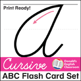 Cursive ABC Flash Cards ESL ELL Newcomer