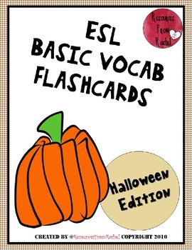 Esl Flashcards Halloween By Resources From Rachel Tpt