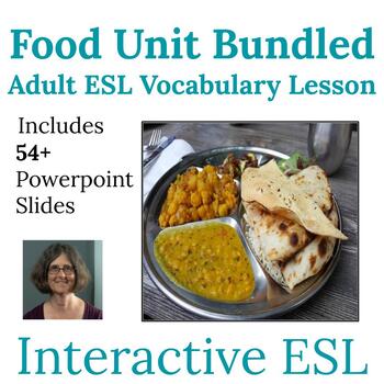 Preview of ESL Food Unit Vocabulary and Spelling Lesson Bundle