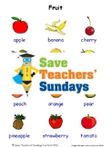 ESL Fruits Worksheets, Games, Activities and Flash Cards (