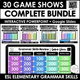ESL GRAMMAR SKILLS BUNDLE - 30 Jeopardy Style Digital Game Shows
