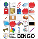 Classroom Vocabulary Bingo ESL ELL Newcomer Game