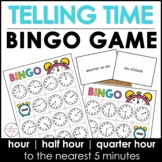 ESL Game : Telling Time Bingo - To the nearest 5 minutes