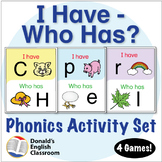 ABC Phonics I Have Who Has Activity ESL ELL Newcomer Game