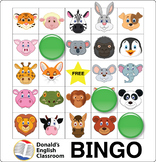 Animal Bingo ESL ELL Newcomer Game